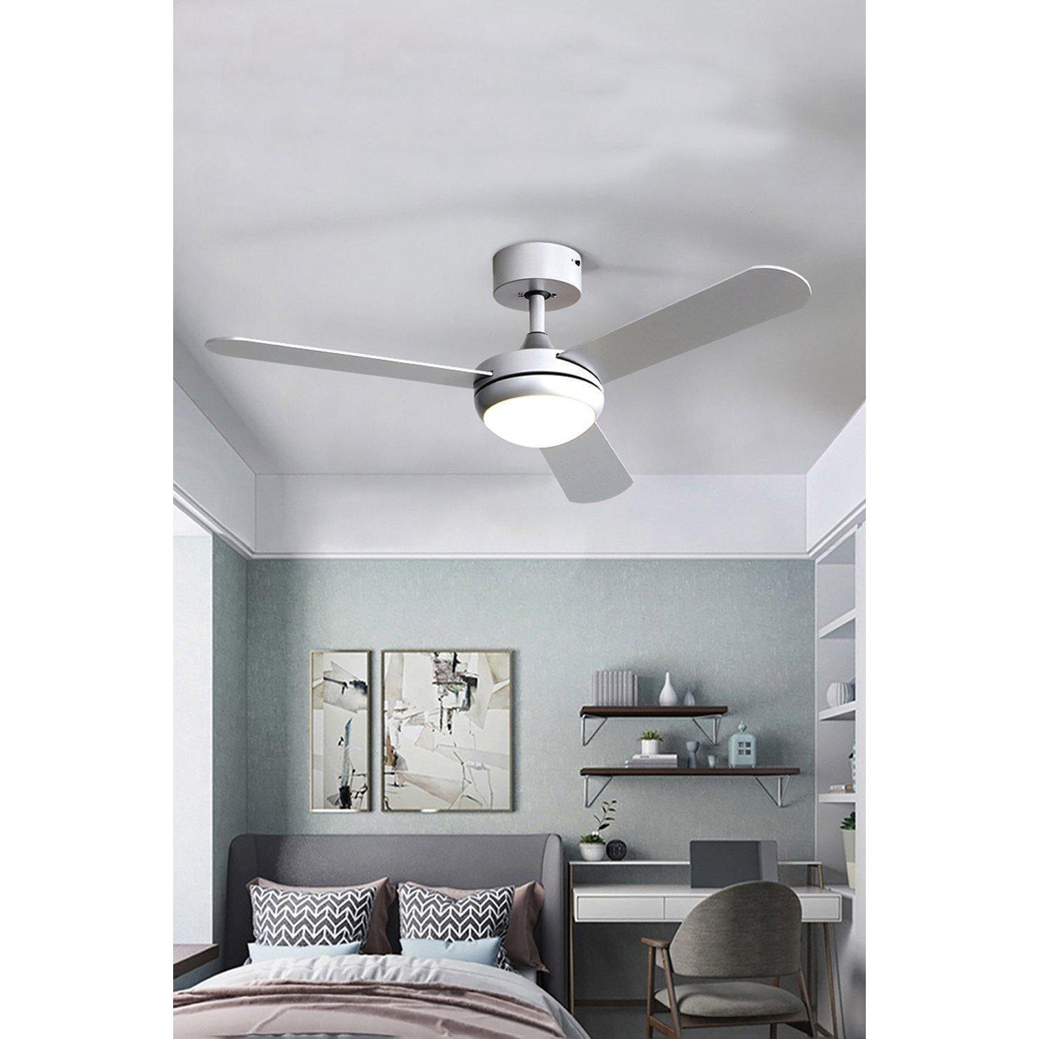 Modern Acrylic Three-blade Ceiling Fan Light with Remote Control - image 1