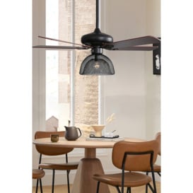 Industrial 5-Blade Ceiling Fan Light with Remote - thumbnail 2