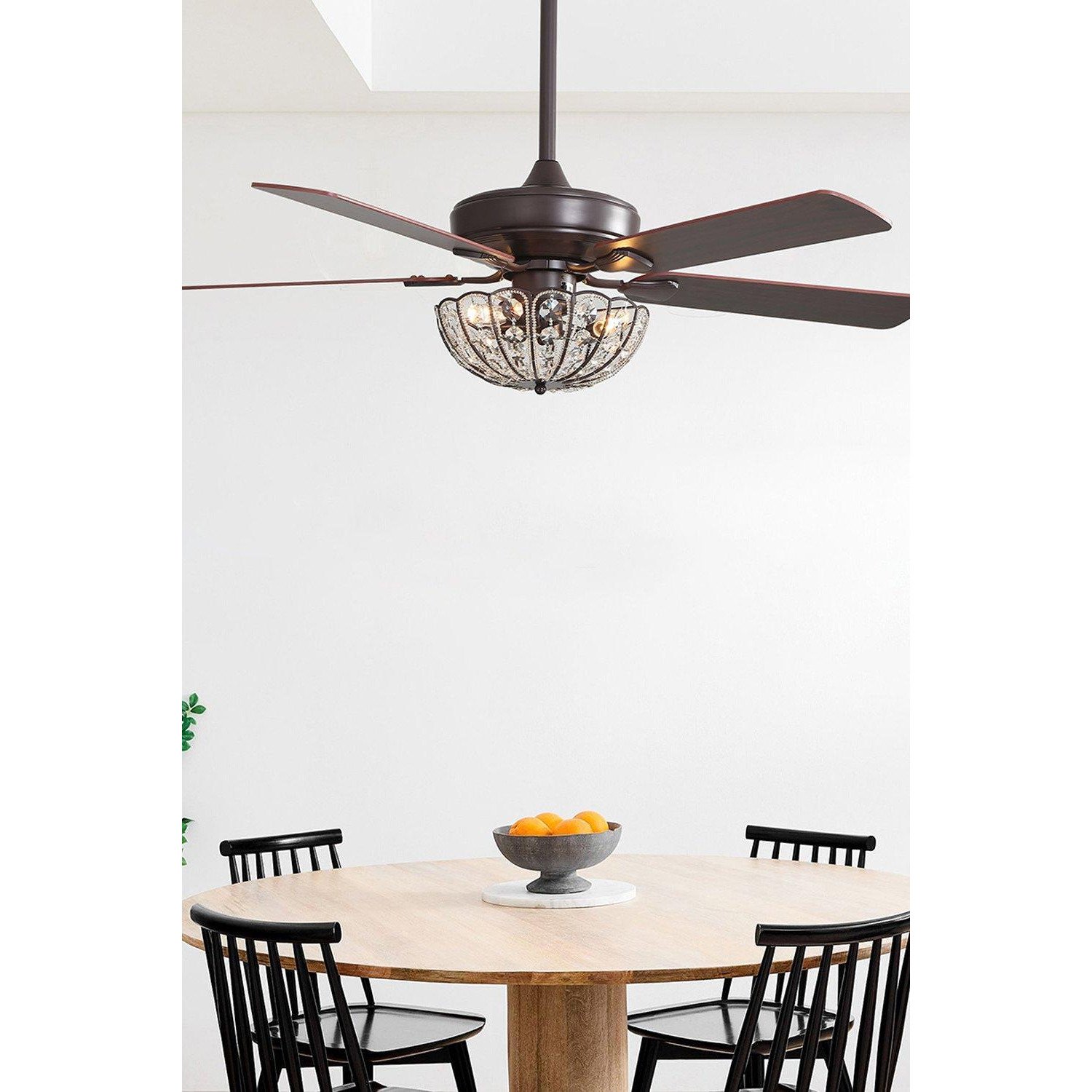52-inch Coffee Ceiling Fan with Light and Remote - image 1
