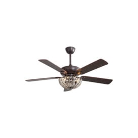 52-inch Coffee Ceiling Fan with Light and Remote - thumbnail 3