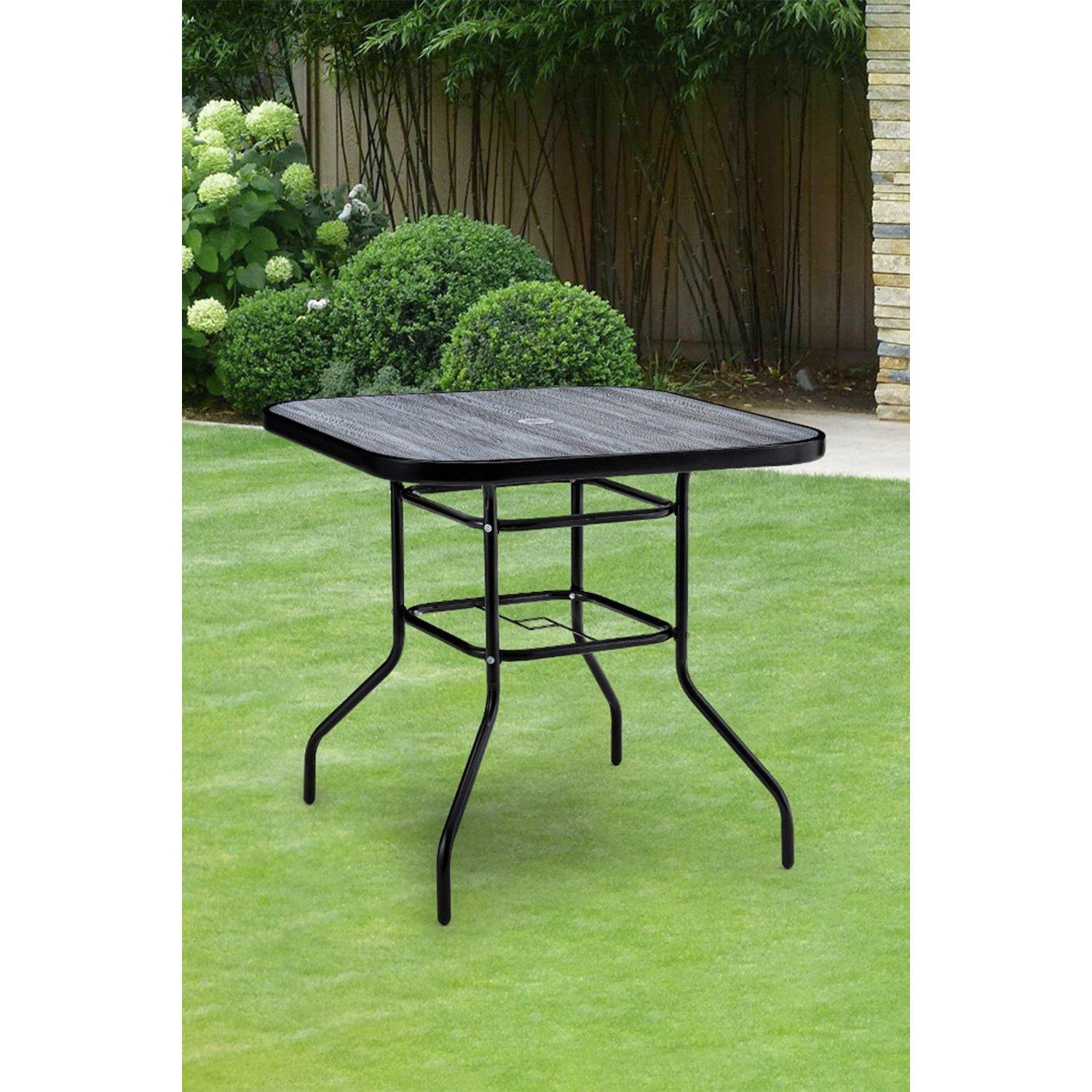 Garden Square Tempered Glass Marble Coffee Table - image 1
