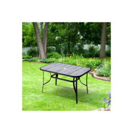 Garden Rectangular Tempered Glass Marble Coffee Table