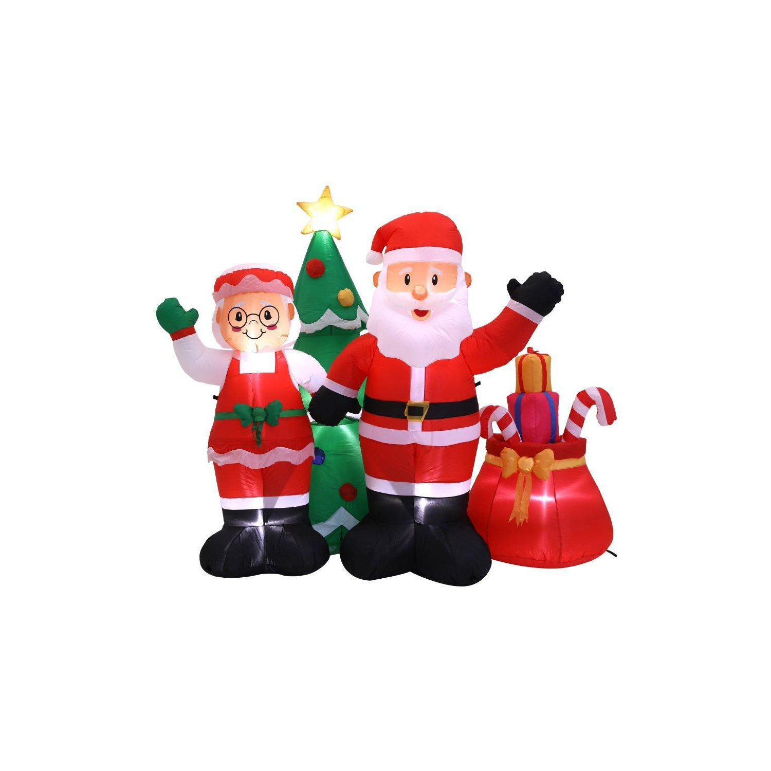 1.95M Christmas Inflatables Lights Santa Claus - image 1