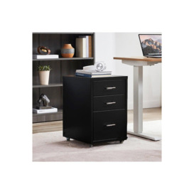 Vertical File Office Cabinet with Wheels Bedroom Bedside Table - thumbnail 2