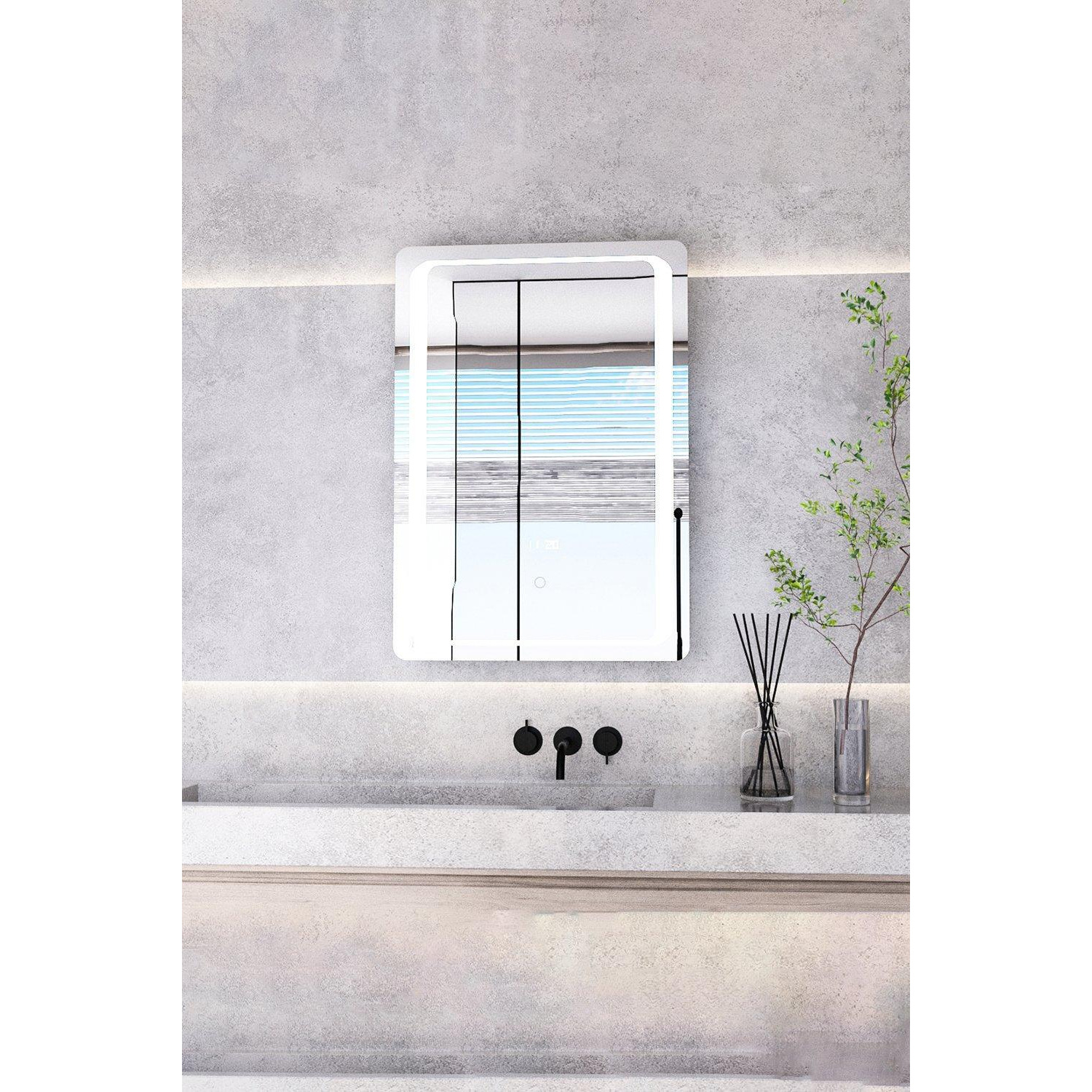 Rectangle Wall Mounted Mirror Cabinet with LED Lighting - image 1