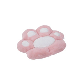 Reversible Plush Pink Cat Paw Seat Cushion - thumbnail 2