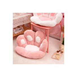 Reversible Plush Pink Cat Paw Seat Cushion