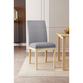 2Pcs Modern Upholstered Dining Chairs with Nailed Trim - thumbnail 3