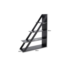 4-Tiers Triangle Ladder Bookcase Shelving - thumbnail 3