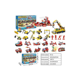 Kids Fire Truck Vehicles Building Blocks Toy Gift - thumbnail 2