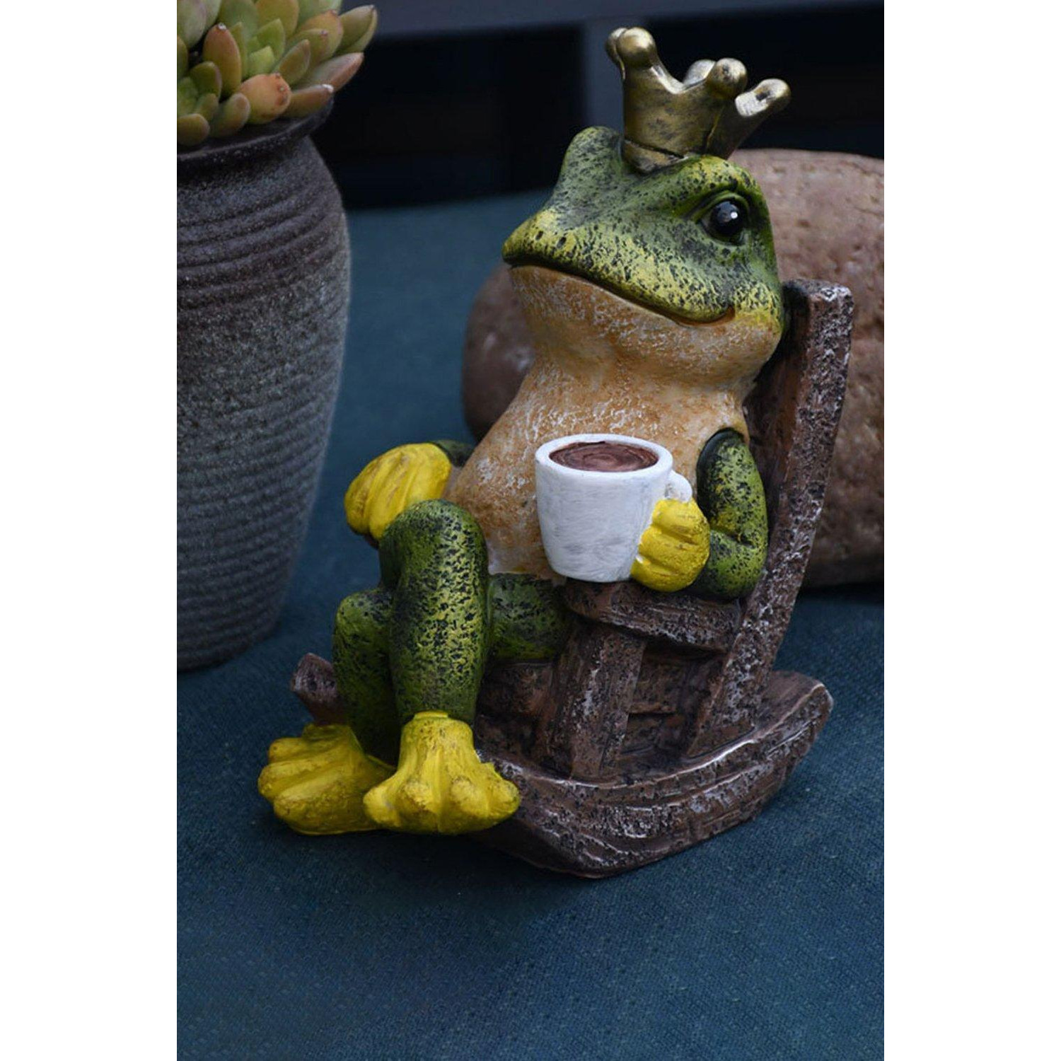 Frog Prince Figurine Resin Tabletop Ornament - image 1