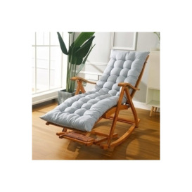 160cm W x 50cm D Grey Garden Lounger Seat Cushion - thumbnail 2