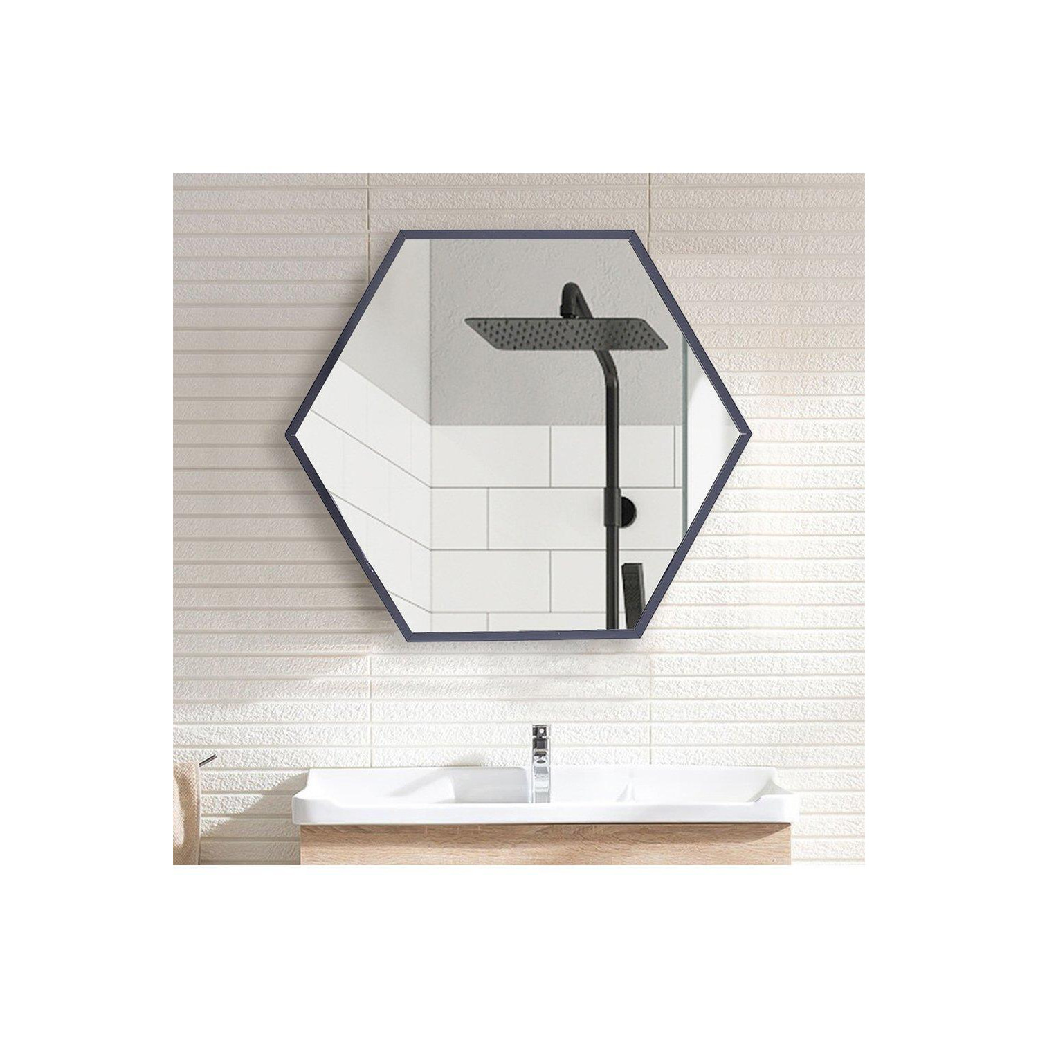 Modern Wall Mounted Hexagonal Vanity Mirror - image 1