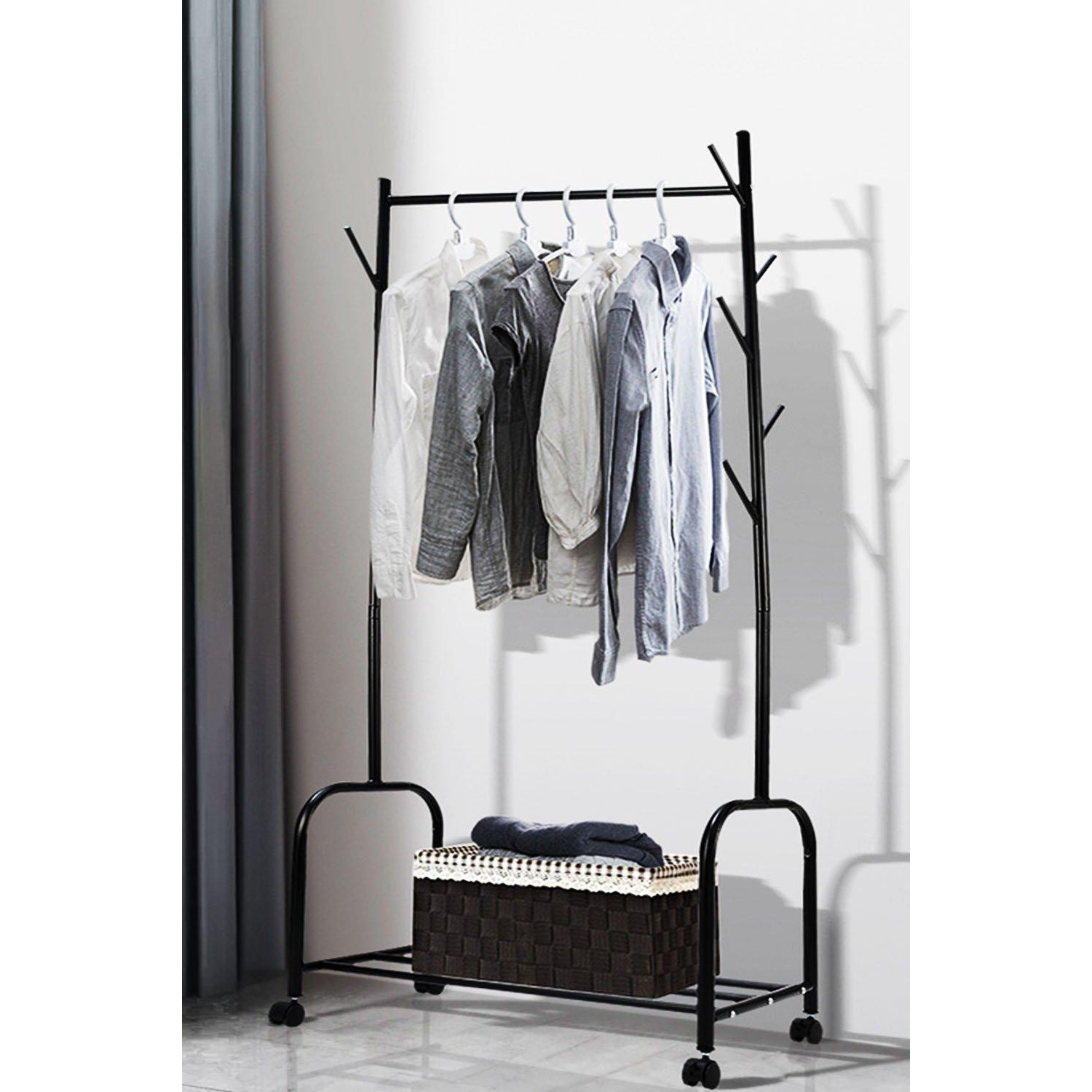 100cm Single Rail Clothes Rail Hanging Display Stand - image 1
