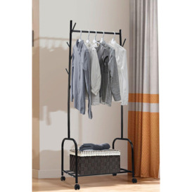 Single Rail Clothes Rail Hanging Display Stand
