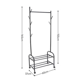 60cm Double Rail Clothes Rail Hanging Display Stand - thumbnail 2