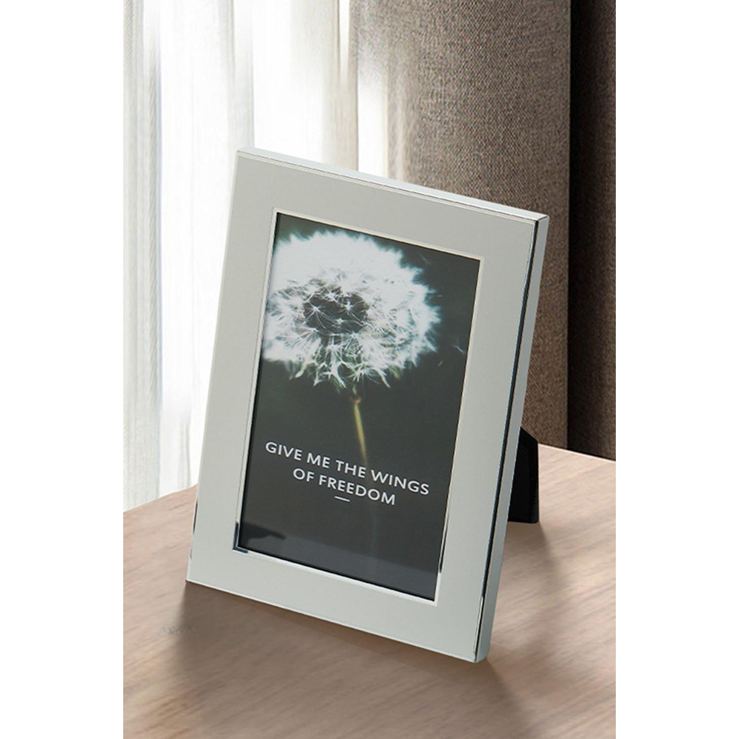 6 x 8 Inch Silver Fashionable Photo Frames with Stand - image 1