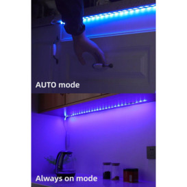 2.4W LED Infrared Sensing Strip Light, 1M, Blue Light, Power by 4xAAA Battery - thumbnail 3