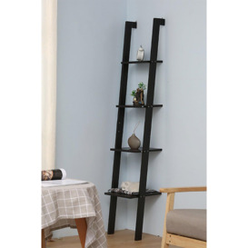 Industrial Ladder Shelf 4-Tier Bookcase Rack 160CM Storage Unit - thumbnail 1