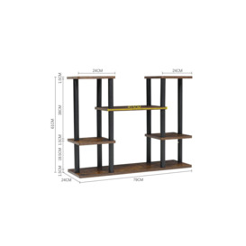 6-Story Brown Plant Stand Flower Display Stand - thumbnail 2