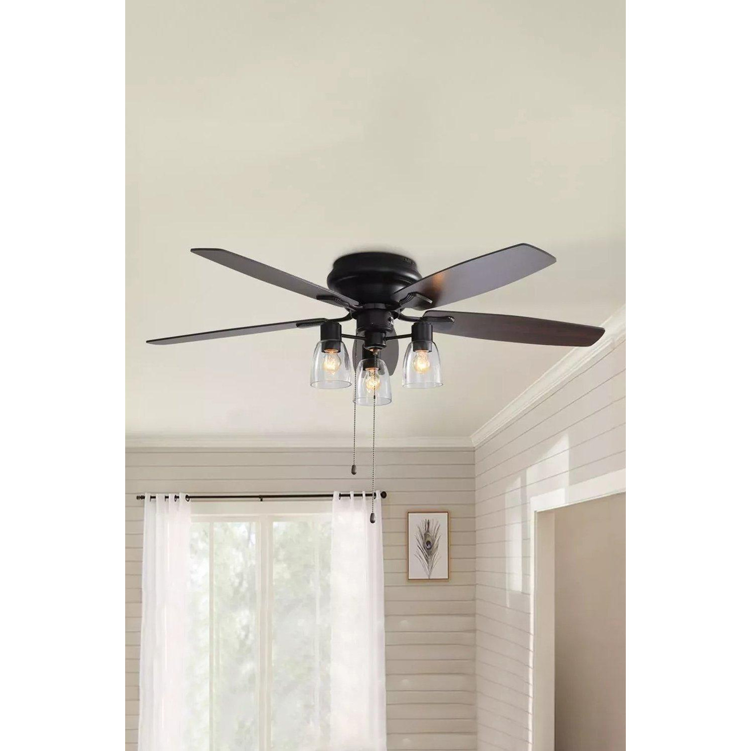52-inch Low Profile Ceiling Fan Light with Remote - image 1