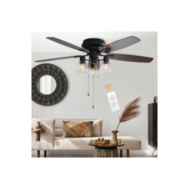 52-inch Low Profile Ceiling Fan Light with Remote - thumbnail 3