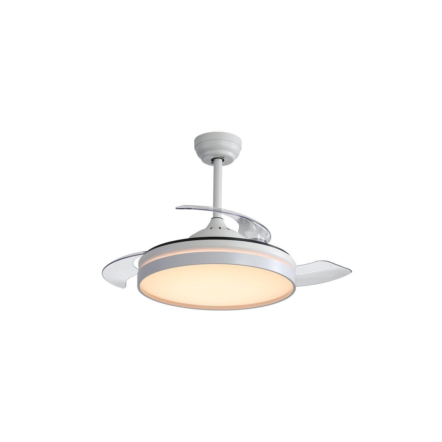 Acrylic Ceiling Fan Light with Retracted Blades - image 1