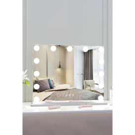 Fashion Vanity Mirror with Lights,3 Lighting Modes & Touch Screen Control,Tabletop Mirror For Makeup Desk ＆ Bathroom For Home