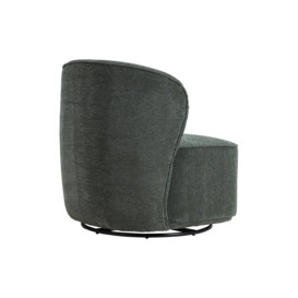 Chic Upholstered Dark Green Swivel Chair - thumbnail 3