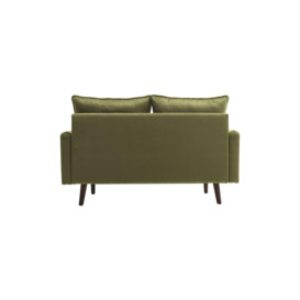 2-Seat Green Velvet Upholstered Sofa for Living Room - thumbnail 3
