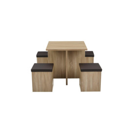 Table and 4 Stools Set