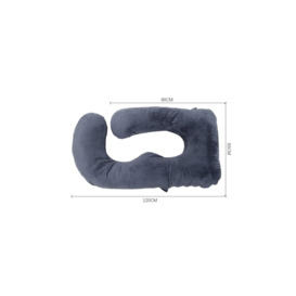Detachable J-Shape Waist Pillow Side Sleeping Pillow for Pregnant - thumbnail 2