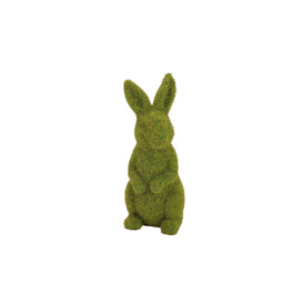 8.5cm W x 9cm D x 24cm H Artificial Garden Grass Resin Standing Bunny Statue