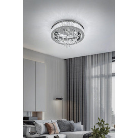 Modern Round Crystal Celling Light with Crystal Pendant - thumbnail 1