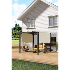 Outdoor Patio Pergola with Retractable Canopy - thumbnail 1