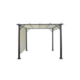 Outdoor Patio Pergola with Retractable Canopy - thumbnail 3