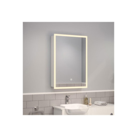 Rectangular Wall Mount Mirror Cabinet with LED Lighting