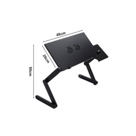 Adjustable Foldable Laptop Stand with Cooling Fans - thumbnail 2