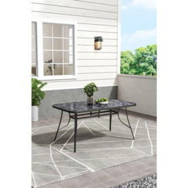 Tempered Glass Marble Outdoor Garden Table
