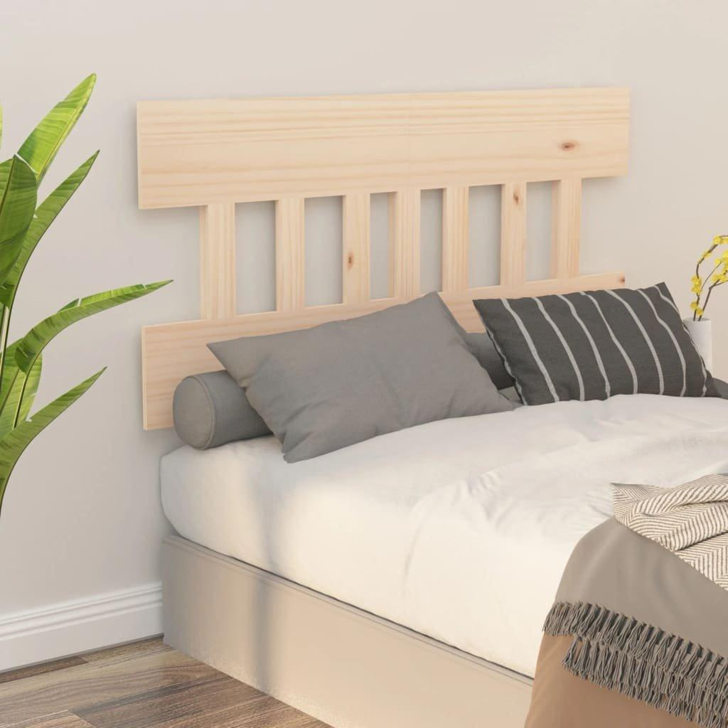 Bed Headboard 123.5x3x81 cm Solid Wood Pine - image 1