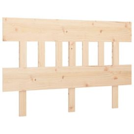 Bed Headboard 123.5x3x81 cm Solid Wood Pine - thumbnail 2
