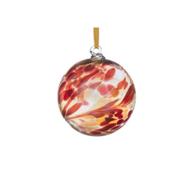 Sienna Glass 10cm Birthstone Ball January Garnet