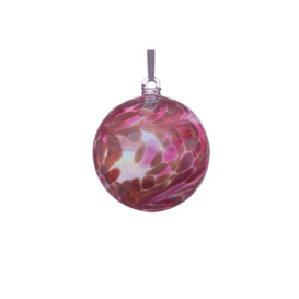 Sienna Glass 10cm Birthstone Ball October Pink Tourmaline