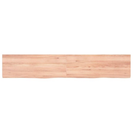 Wall Shelf Light Brown 160x30x(2-4) cm Treated Solid Wood Oak - thumbnail 2