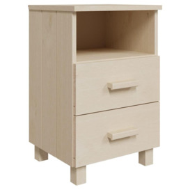 Bedside Cabinet HAMAR Honey Brown 40x35x62 cm Solid Wood Pine - thumbnail 2