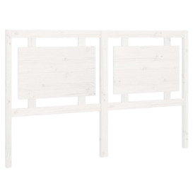 Bed Headboard White 155.5x4x100 cm Solid Pine Wood - thumbnail 2