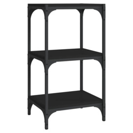 Book Cabinet Black 40x33x70.5 cm Engineered Wood and Steel - thumbnail 2