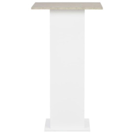 Bar Table White and Concrete 60x60x110 cm - thumbnail 3