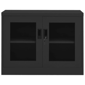 Office Cabinet Anthracite 90x40x70 cm Steel - thumbnail 2