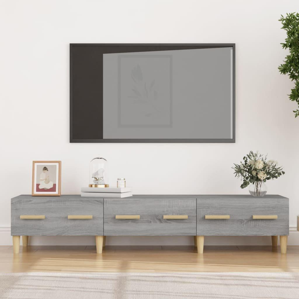 TV Cabinet Grey Sonoma 150x34.5x30 cm Engineered Wood - image 1